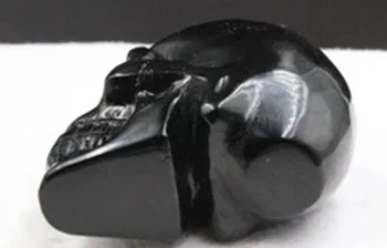 Prírodné čierna obsidián Mahawk lebky ručne ryté bsidian crystal skull uzdravenie pre dekorácie
