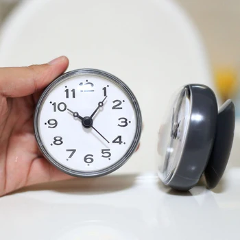 Bez zápachu, kúpeľňa Nepremokavé hodiny kúpeľňa elektronické nástenné hodiny Anti-fog kuchyňa prísavky hodiny nástenné hodiny