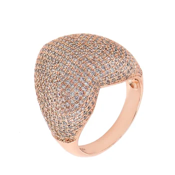 HUADIE dámske prstene so zirkónmi. Šumivé nezvyčajné objem krúžky vyrobené v pavé technika. šperky 2021.