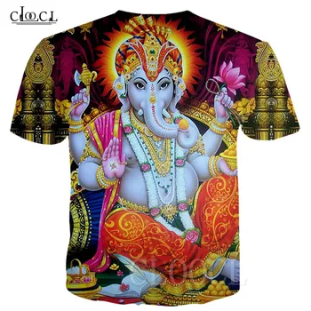 Hot Predaj Základné T-Shirt Hinduizmus Boh Pán Ganeš 3D Tlač Ganesh Unisex Tees Ženy Muži Letné tričká Topy Športové oblečenie, Streetwear