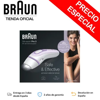 Braun Silk-expert 3 IPL BD 3000, IPL depilator, trvalé odstránenie ochlpenia, 300 000 svetlo zábery, pre mužov a ženy