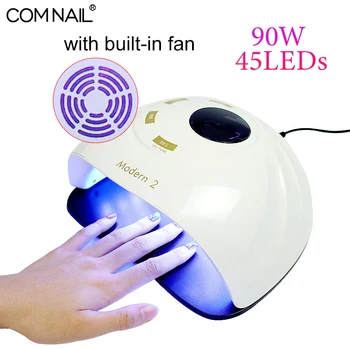 90W UV Lampa na Nechty Manikúra so zabudovaným Ventilátorom 45LEDs LCD Displej na Nechty, Vlasy Vytvrdzovania lak na Nechty Nail Art Zariadenia