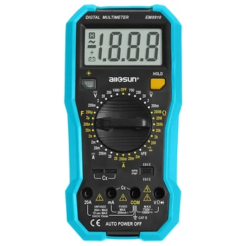 Všetky-slnko EM8910 Digitálny Multimeter Podsvietenie AC/DC Ammeter Voltmeter Ohm Elektrické Tester