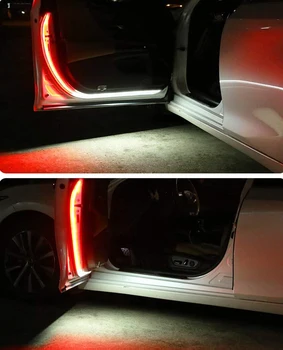 Auto Otváranie Dverí Výstražné LED Svetlá Vitajte Dekor Lampa Pásy Proti Zadné-end Kolízie Bezpečnosti Univerzálny auto príslušenstvo