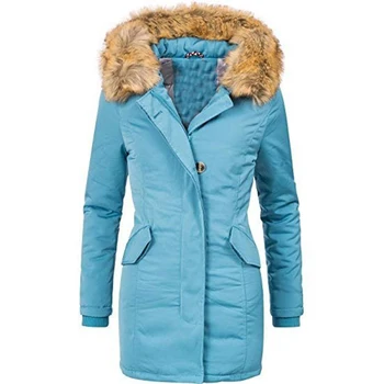 Plus Veľkosť 5XL 2020 Módne Zimné Oblečenie Žien s Kapucňou na Zips, Teplý Kabát Bežné Čisté Farby, Dlhý Rukáv Ženy Zimný Kabát