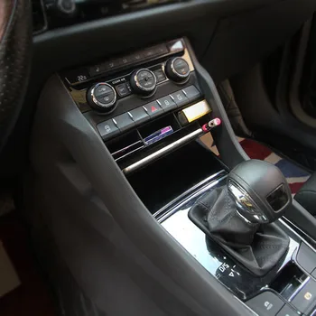 ABS Auto Opierkou Vody Pohár Úložný Box Centrálna Sedadla Spolujazdca, Rukavice Box Organizátor pre Škoda Kodiaq GT 2017 2018 2019