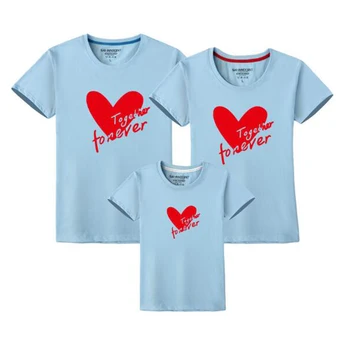 Rodina Zodpovedajúce Oblečenie Matka a Dcéra Oblečenie Rodiny Vzhľad T-shirt Matka Syna Oblečenie Bavlna List Otec Syna Oblečenie Láska
