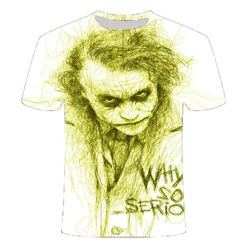 2020 nové letné strašidelné klaun T-shirt rýchle sušenie šport pánske tričko fashion bežné tlačené T košele