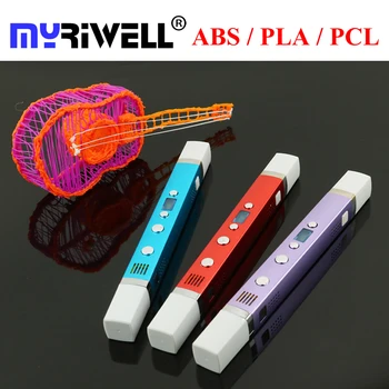Myriwell 3D Pero LCD Displej Usb 3D Tlačiarne Pero 50m/100m 1.75 mm ABS, PLA PCL vlákna Vianočný Darček Pre Deti Hračky