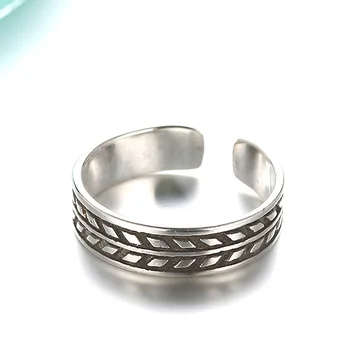 925 sterling silver módne thai striebro retro štýl, dámy prst prstene, šperky ženské č fade otvoriť strany krúžok veľkoobchod