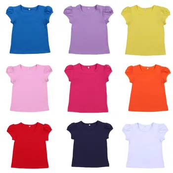 Batoľa Dievčatá košele Letné krátke Spp rukáv Prázdne bavlna boutique t-shirts deti oblečenie, topy pre dievčatko 2 Roky Oblečenie