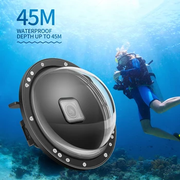 VODOL Dual Vreckové Dome Objektív Potápanie Bývanie pre Gopro8 Akcia Fotoaparát Vodotesné Podvodné puzdro s Spúšť