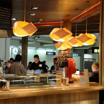 Nordic LED Dreva Prívesok Svetlá Osvetlenie Bar Spálňa Posteli Obývacia Izba Reštaurácia Kuchynské Závesné Lampy Domova Prívesok na Čítanie