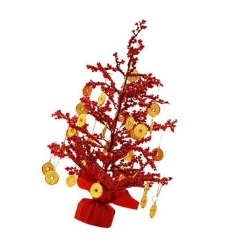 1pc Šťastie, Peniaze Strom Nový Rok Ploche Ornament Jarný Festival Dekorácie