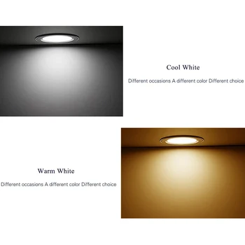 10PCS Led Downlight 220V 5W 9W 12W Stropné Svietidlo Zapustená Svetla Teplé Biele Okrúhle Led Panel Svetlá Reflektorov, Vnútorné Osvetlenie