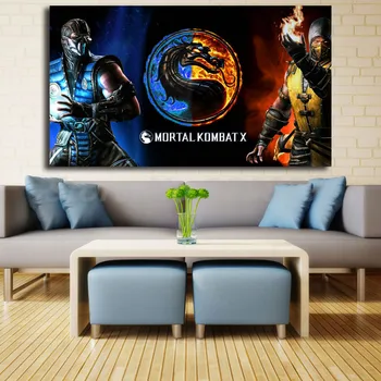Mortal Kombat Vs Scorpion HD Tapety na Stenu Umelecké Plátno Plagáty Vytlačí Maľovanie obrazov na Stenu Pre Office Obývacia Izba Domova