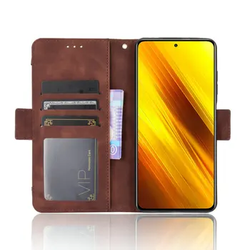 Pre Xiao Poco X3 NFC Flip Prípade Poco M3 X 3 M 3X Kožené Kartu Vymeniteľné Peňaženky Kryt Funda Poco F2 Pro Prípade PocoPhone 3M