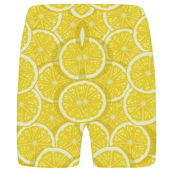 KYKU Citrón Šortky Ženy Ovocie Krátke Nohavice Žltá Cool 3d Vytlačené Šortky Bežné Sexy Dámy Šortky Dámske Letné Módy Nové