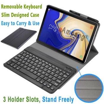 Pre Samsung Galaxy Tab S4 10.5 Klávesnice Prípade T830 T835 SM-T830 Bluetooth Klávesnica Kožené puzdro Funda s Ceruzkou Držiteľ
