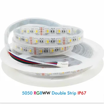 DC12V 5m LED Pás SMD5050 4 v 1 Led Čip RGBW RGBWW Vodotesný Flexibilný LED Svetlo, 60led/m, krytý vonkajší domáce dekorácie