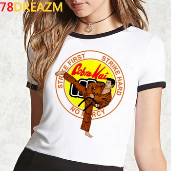 Horúce Mens Karate T Shirt Kawaii Cartoon Cobra Kai Grafické Tees Mužov Letné Topy Cobra T-shirt Zábavné Módne Unisex Tričko Muž