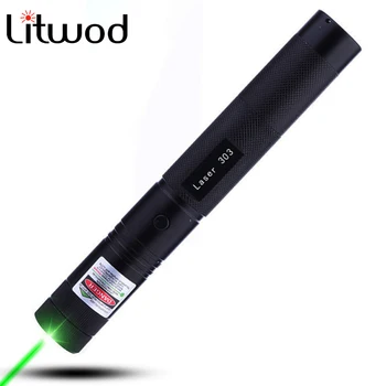 Ukazovateľ Pero Silné svetlo 303 Laser 303 Ukazovateľ Lazer Pero 532nm 5mw Zelené Horiace laserový Lúč Zápas 2 bezpečný kľúč použiť 18650