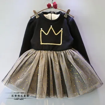 2020 deti, oblečenie pre deti, šaty Nové Zimné Položka Dievča Shinning Hrubé Teplé Jeden Kus oblečenia