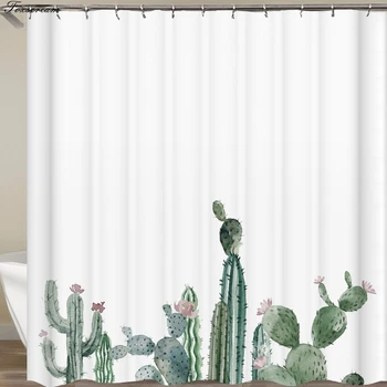 Kaktus sprchový záves 3d kúpeľňa so sprchou závesy textílie sprchový záves zábavné nepremokavé sprchový záves cortina de ducha