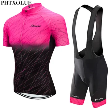 Phtxolue 2020 Cyklistické Set Kit Skinsuit Ženy Cyklistické Oblečenie MTB Cyklistické Oblečenie Pro Cyklistika Dres Nastaviť Anti-UV Požičovňa Nosenie