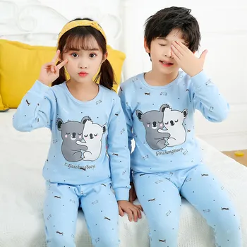 Nové Zimné Sleepwear Pre Dieťa Deti Plná Rukáv Pijamas Infantil Bavlna Jeseň Deti Pyžamo Nastaviť Chlapci Dievčatá Oblečenie 6 10 12Y