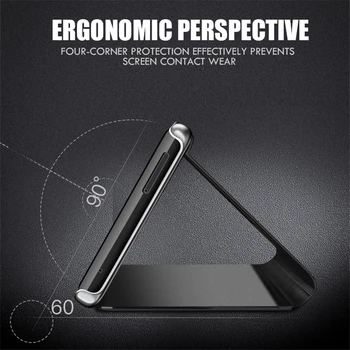 Luxusné Smart Mirror Flip Telefónu puzdro Pre iPhone 6 6S Plus 7 8 X XR XS puzdro Pre iPhone 11 Pro Max Ochranné Držiteľ Stojí Kryt