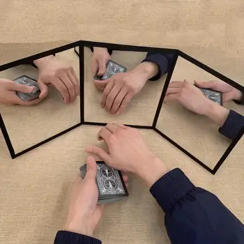 3-Way Mirror Cvičí Zrkadlo Na Kartu Magický Trik Ilúzie Magické Triky, Príslušenstvo Fáze Odbornej Magické Hračky Pre Deti