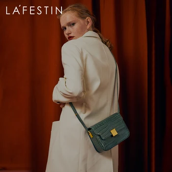 LA FESTIN 2020 nové bag ladies fashion jedného pleca messenger retro krokodíla vzor malé námestie taška trend
