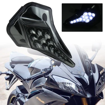 Pre YAMAHA YZF R6 2008-2012 Motocyklové Príslušenstvo Predné Centrum Značku LED Pilot Light Black