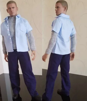 Na sklade 1/6 Rozsahu Mužské Oblečenie set sa Michael Scofield Wentworth Miller je Väzenské uniformy z Prison break