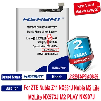 HSABAT 0 Cyklus 4450mAh Batérie pre ZTE Nubia Z11 Li3829T44P6h806435 NX531J Nubia M2 Lite M2Lite NX573J M2 HRAŤ NX907J
