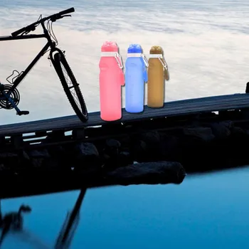 400 ml / 600 ml Prenosné Vonkajšie Cestovné Pitnej Vody Fľaša Eco-Friendly Silikónové Zdvíhateľnej Skladací Športový Nápoj Kanvica