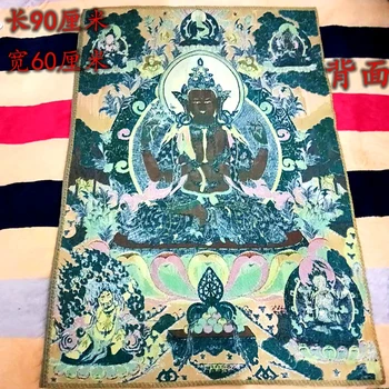 Tibetský Buddha thangka výšivky hodváb výšivky Nepál (black) štyri steny guanyin thangka maľovanie