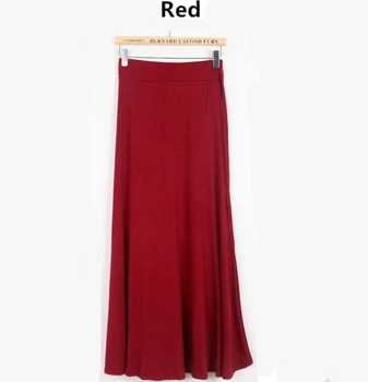Plus veľkosť S - 5XL 6XL ženy, Zahusťovanie a otepľovanie zimné sukne, Jeseň maxi sukne,sivá, čierna, červená Elegantné sukne Vestidos