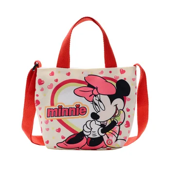 Disney karikatúry detí taška plátno kabelka, taška cez rameno Mickey mouse roztomilý Donald Duck dievča crossbody taška