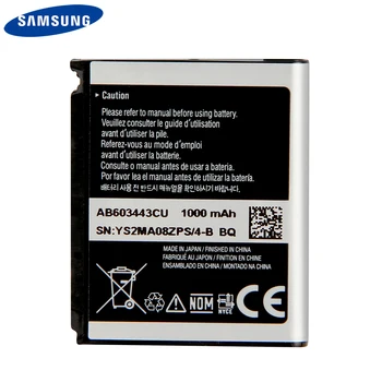 Originálne Náhradné Batérie Telefónu AB603443CU Pre Samsung S5230C F488E G808E L870 W159 S7520u GT-S5233 G800 S5230 F539 1000mAh