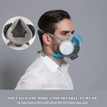 Nový Anti Maska Proti Prachu Plnú Tvár A Respirátor Dual 4-Vrstvy, Filtre, Ochranné Bezpečnostné Okuliare Pre Tesár Leštenie Denne Haze Bezpečnosť Ochrana
