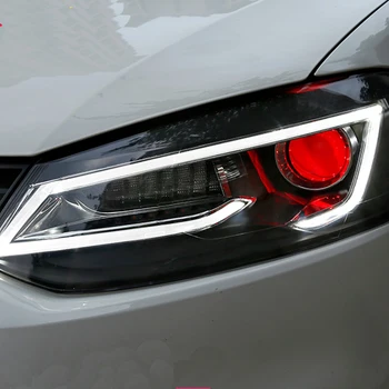 JR Auto Styling w Polo LED Reflektor 2011-2017 Nové Polo LED DRL+Dynamické zase signál Bi-Xenónových svetlometov Príslušenstvo