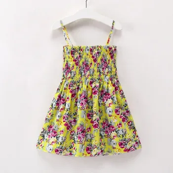 2021 Nové Módne Detské Oblečenie Detský Kostým Príčinné Voľné Šaty Dievča Kvetinový Princezná Chladné Letné Baby Baby Ruched Party Šaty