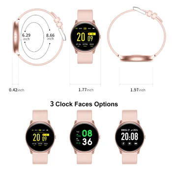 Ženské smart hodinky ultra-tenké telo života vodotesný, multi-športový režim monitorovania zdravia ženy a muži móda smart športové hodinky