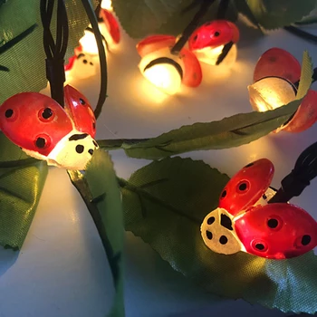 30LED Chrobák Solárne Lampy Hmyzu LED Reťazec Svetlá Flash Nepremokavé Víla Garland Pre Vonkajšie Záhradné Svadobné, Vianočné Dekorácie