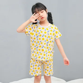 Deti, Chlapci Sleepwear Dievčatká Bavlna Sady, detské Letné oblečenie pre voľný čas Pyžamá pre Chlapca, Pyžamá Deti Odev 2-11Y Teens oblečenie