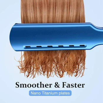 Hair Straightener Profesionálne Rýchlo Warm-up Vlasy Žehlička Zvlnením Na Vlasy Hot Špirála Rovnanie Nano Zliatiny Titánu Žehličky