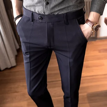 Oblek nohavice mens Novej kórejskej slim Fit, elastickej tkaniny Business bežné Nohavice Muž high-grade Formálne šaty, nohavice pre mužov nohavice
