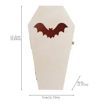 2021 Nové Halloween Dekorácie Drevená Rakva Bat Light Box Ozdoby Home Party Dodávky